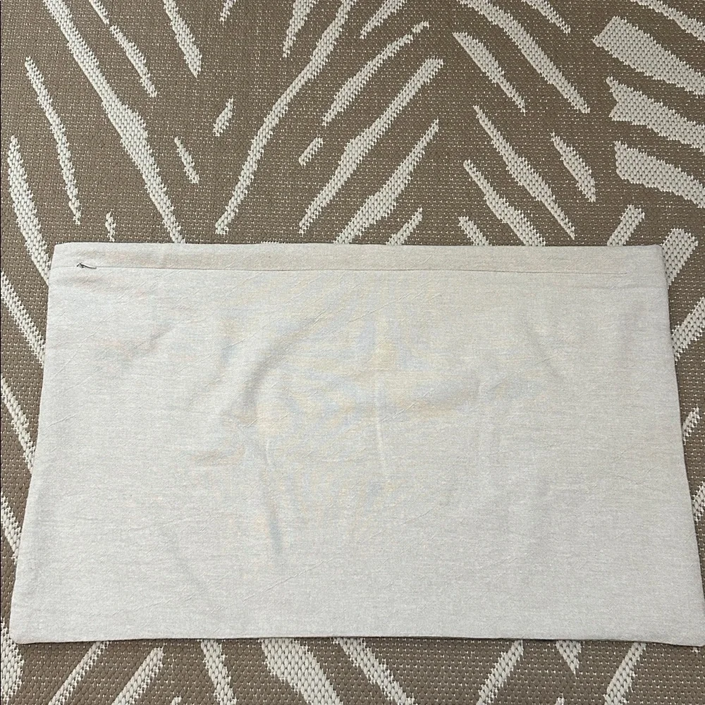 Pottery Barn Elinor Embroidered Lumbar Pillow Cover Tan 16